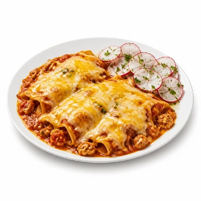 HelloFresh Skillet Turkey Enchiladas with a Lime Radish Salad