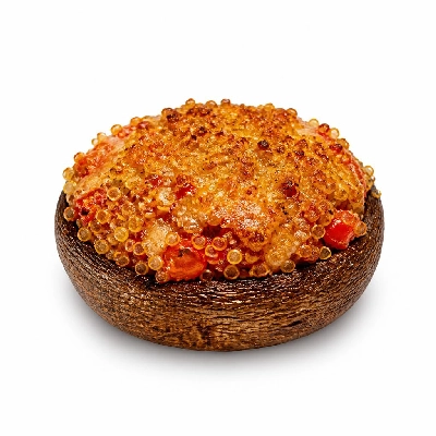 HelloFresh Smoky Stuffed Mushrooms with Tomato Quinoa and Cheesy Breadcrumbs