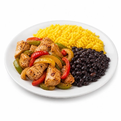 HelloFresh Southwest Chicken and Peppers with Yellow Rice and Black Beans