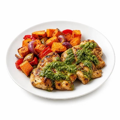 HelloFresh Southwest Chicken with Cilantro Chimichurri and Sweet Potato Jumble