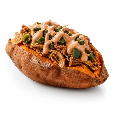 HelloFresh Southwestern Stuffed Sweet Potatoes with Pork and Poblano Pepper