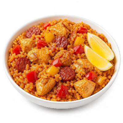 HelloFresh Spanish One-Pot Chicken and Rice with Chorizo Sweet Peppers Lemon