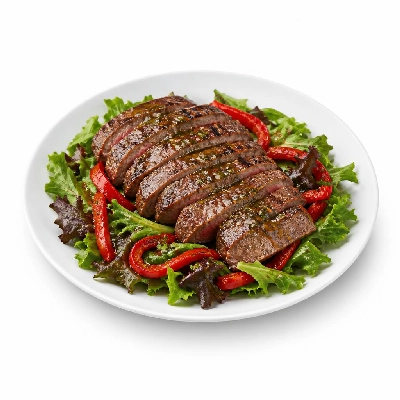 HelloFresh Spanish Steak Salad with Roasted Red Peppers & Rosemary-Garlic Vinaigrette