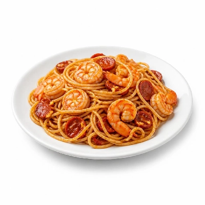 HelloFresh Spanish-Style Spaghetti with Shrimp and Chorizo