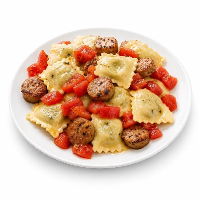 HelloFresh Speedy Spinach Ricotta Ravioli with Chicken Sausage and Tomatoes
