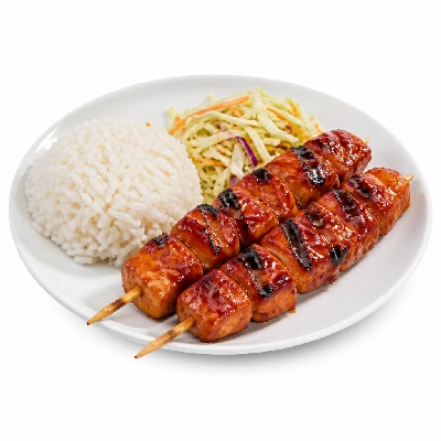 HelloFresh Sriracha Turkey Lemongrass Skewers with Coconut Rice and Veggie Slaw