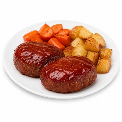 HelloFresh Sweet 'N' Spicy Meatloaves with Roasted Carrots and Potatoes