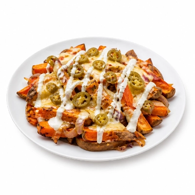 HelloFresh Sweet Potato Fajitas with Pepper Jack Cheese Pickled Jalapeno and Lime Crema