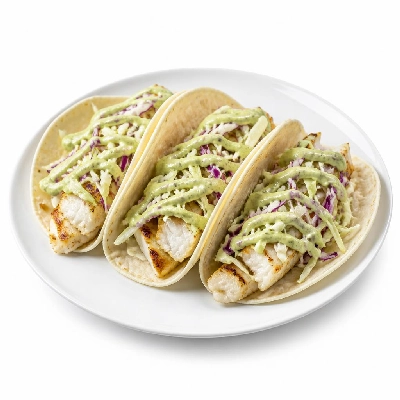 HelloFresh Tacos with Sole Featuring an Avocado Crema and Crispy Cabbage Slaw