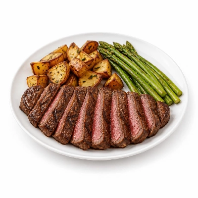 HelloFresh Truffled New York Strip Steak with Roasted Rosemary Potatoes and Asparagus