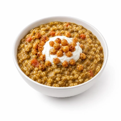 HelloFresh Tunisian Freekeh Stew with Roasted Chickpeas and Greek Yogurt