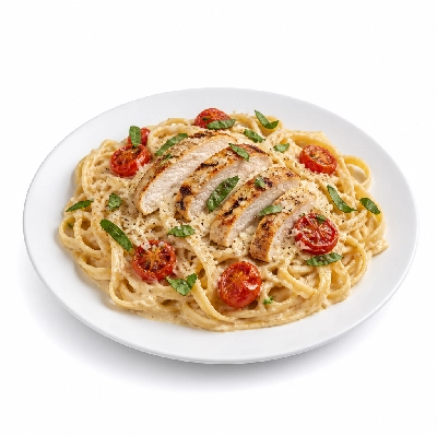 HelloFresh Tuscan Chicken Linguine with Roasted Tomatoes Basil and a Creamy Parmesan Sauce