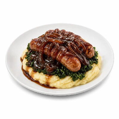 HelloFresh Tuscan Style Sausage with Cavolo Nero Colcannon and Balsamic Onion Gravy