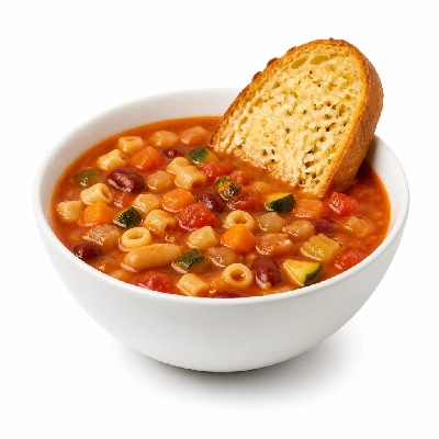 HelloFresh Vegetable Minestrone Soup with Parmesan Garlic Bread