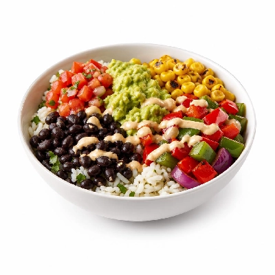 HelloFresh Veggie Burrito Bowls with a Tomato and Charred Corn Salsa