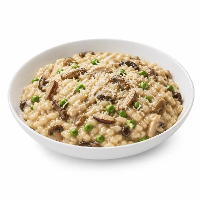 HelloFresh Wild Mushroom & Thyme Risotto with Sweet Peas and Parmesan
