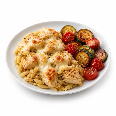 HelloFresh Winner-Winner Chicken Orzo Dinner with Cheesy Roasted Zucchini and Tomatoes