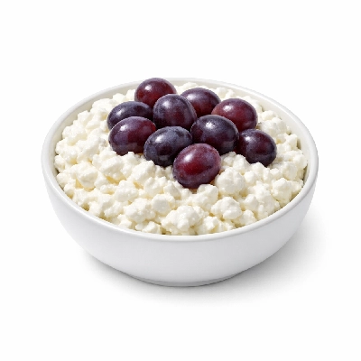 High-Protein Cottage Cheese with Grapes