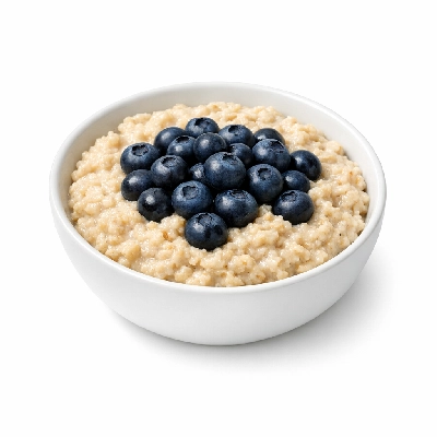 High-Protein Oatmeal with Blueberries