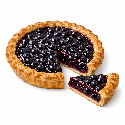 Homemade blueberry pie