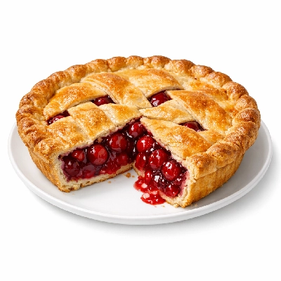 Homemade cherry pie