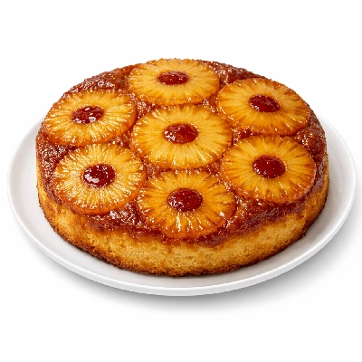 Homemade pineapple upside down cake