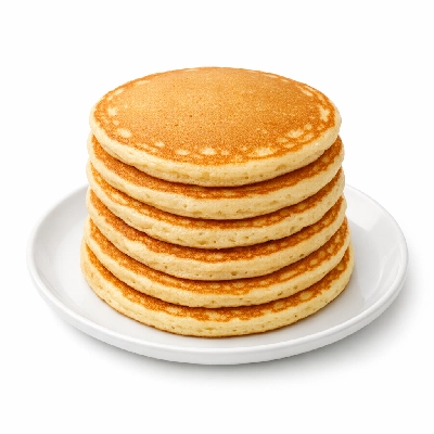 Homemade plain pancakes