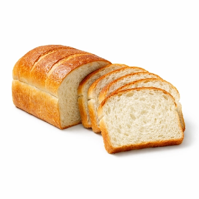 Homemade white bread made with low fat milk