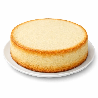 Homemade white cake without frosting