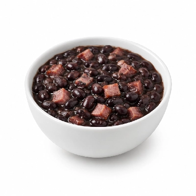 HomeTown Buffet Taco Bar Black Beans with Ham