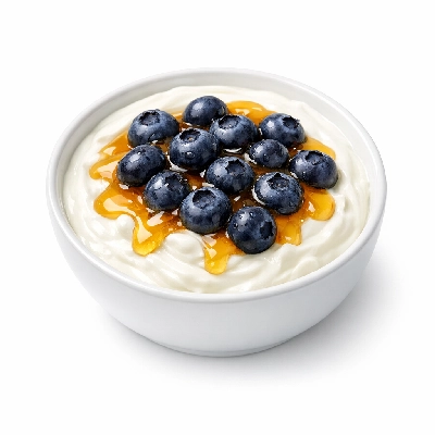 Honey-Drizzled Yogurt & Blueberries