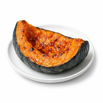 Hubbard squash baked with salt