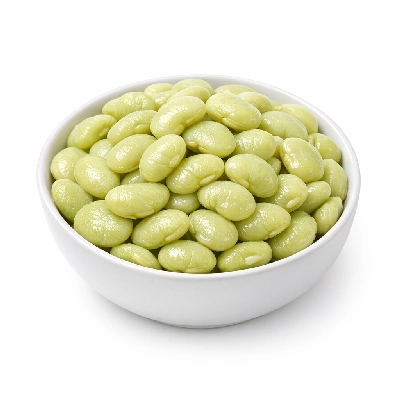 Hyacinth-beans immature seeds cooked boiled drained with salt