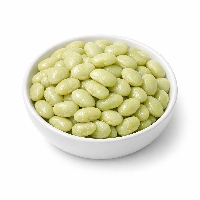 Hyacinth-beans immature seeds cooked boiled drained without salt
