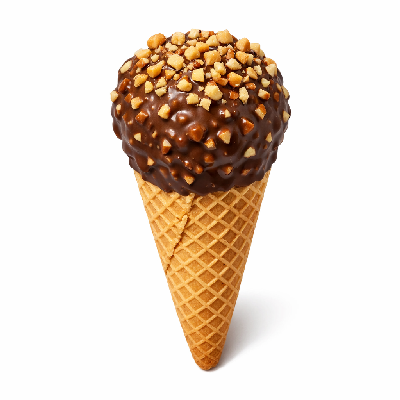 Ice cream cone chocolate covered with nuts flavors other than