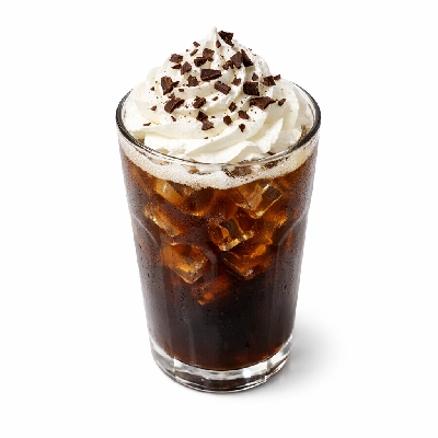 Iced Coffee with Whipped Cream and Chocolate