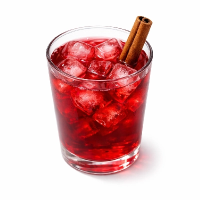 Iced Cranberry Juice with Cinnamon