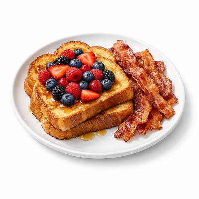 IHOP Create Your Own French Toast Combo Berry Brioche with Bacon