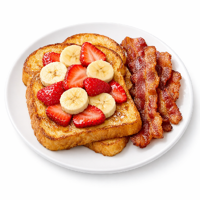IHOP Create Your Own French Toast Combo Strawberry Banana with Bacon