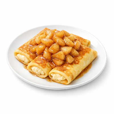 IHOP Crepes Cheese Blintzes with Cinnamon Apple Topping