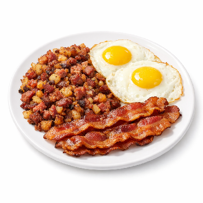 IHOP Egg Combos Bacon & Breakfast with Corned Beef Hash