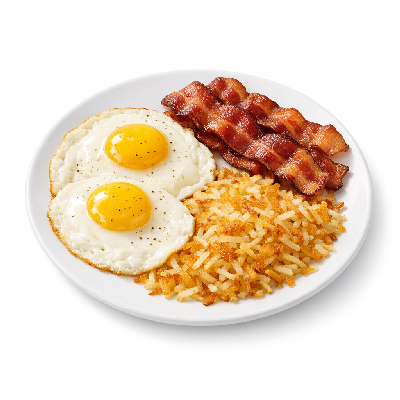 IHOP Egg Combos Bacon & Breakfast with Hash Browns Canadian-Style (2)