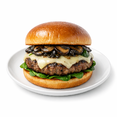 IHOP Hamburger Bar Mushroom Spinach & Swiss Burger