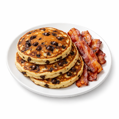 IHOP Pick-a-Pancake Combo Chocolate Chip Version with Bacon