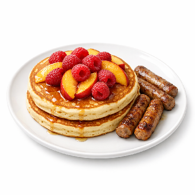 IHOP Pick-a-Pancake Combo Raspberry & Peach with Sausage