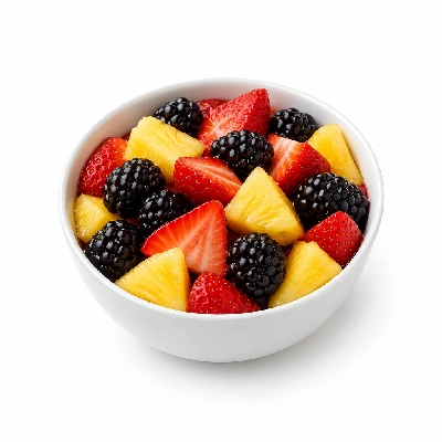 Iron Skillet 16 Oz Cup of Blackberries Strawberries Pineapple