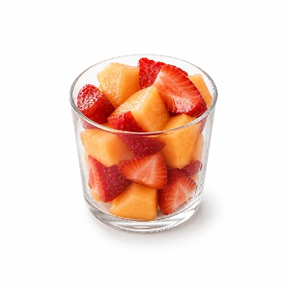 Iron Skillet 16 Oz Cup of Cantaloupe Strawberries