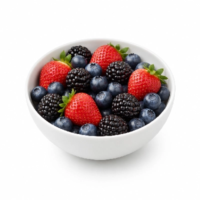 Iron Skillet 16 Oz Cup of Strawberries Blueberries Blackberries