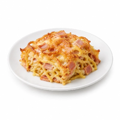 Iron Skillet Amish Baked Noodle & Ham