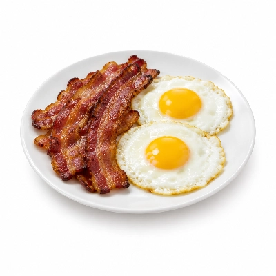 Iron Skillet Bacon and Eggs